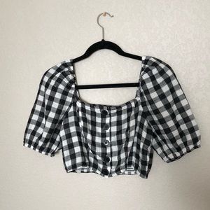Gingham Pleasant Button Down Blouse